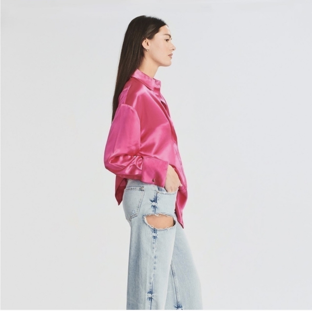 New SER.O.YA Oversized Revolve Mell Top Hot Pink New - Picture 3 of 9